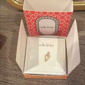 Stella & Dot Gold Heart Pendant